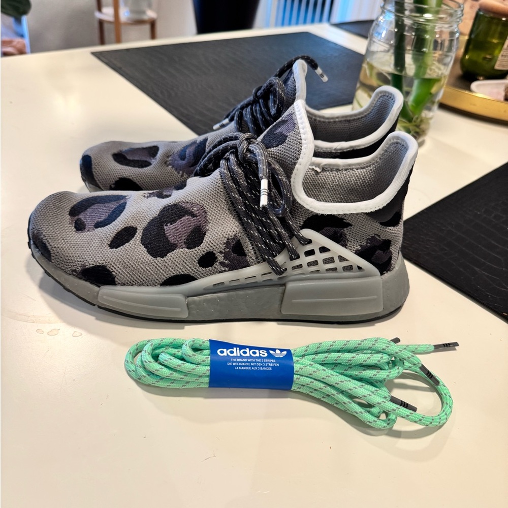 Adidas NMD Hu Pharrell sneakers. Grey and black animal print. - Picture 2 of 14